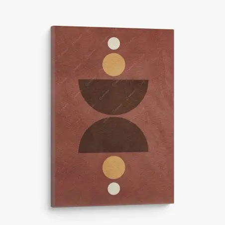 Quadro su tela equilibrio geometrico in tonalità terracotta • Wallissimo®