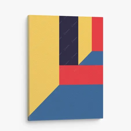 Quadro su tela astrazione geometrica in stile Mondrian • Wallissimo®