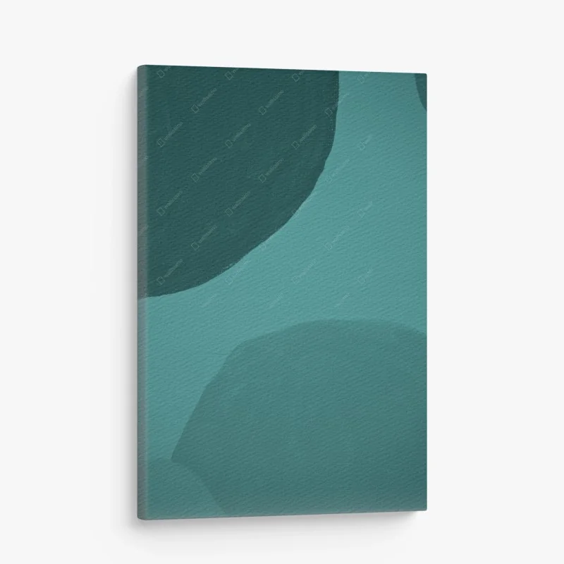 Quadro su tela composizione organica verde pastello