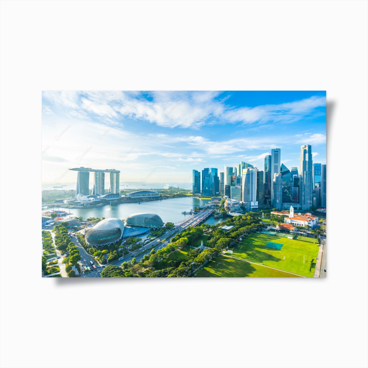 Poster orizzonte moderno di Singapore • Wallissimo®