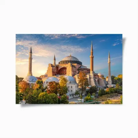 Poster tramonto sulla Hagia Sophia di Istanbul • Wallissimo®