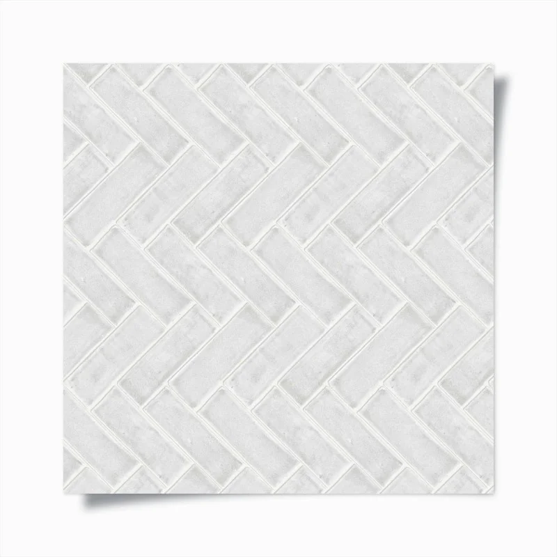 Poster motivo a spina di pesce bianco