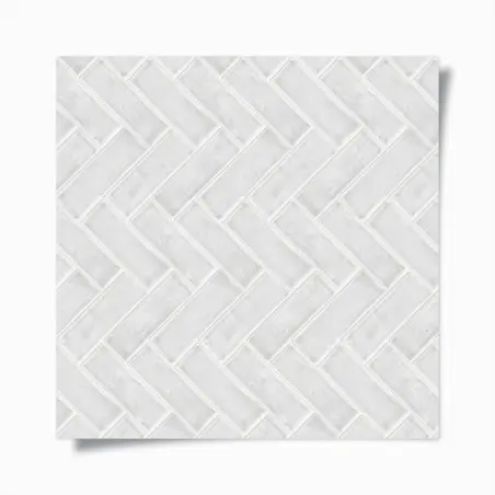 Poster motivo a spina di pesce bianco • Wallissimo®