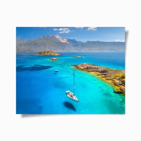 Poster paesaggio marino dalle acque turchesi • Wallissimo®