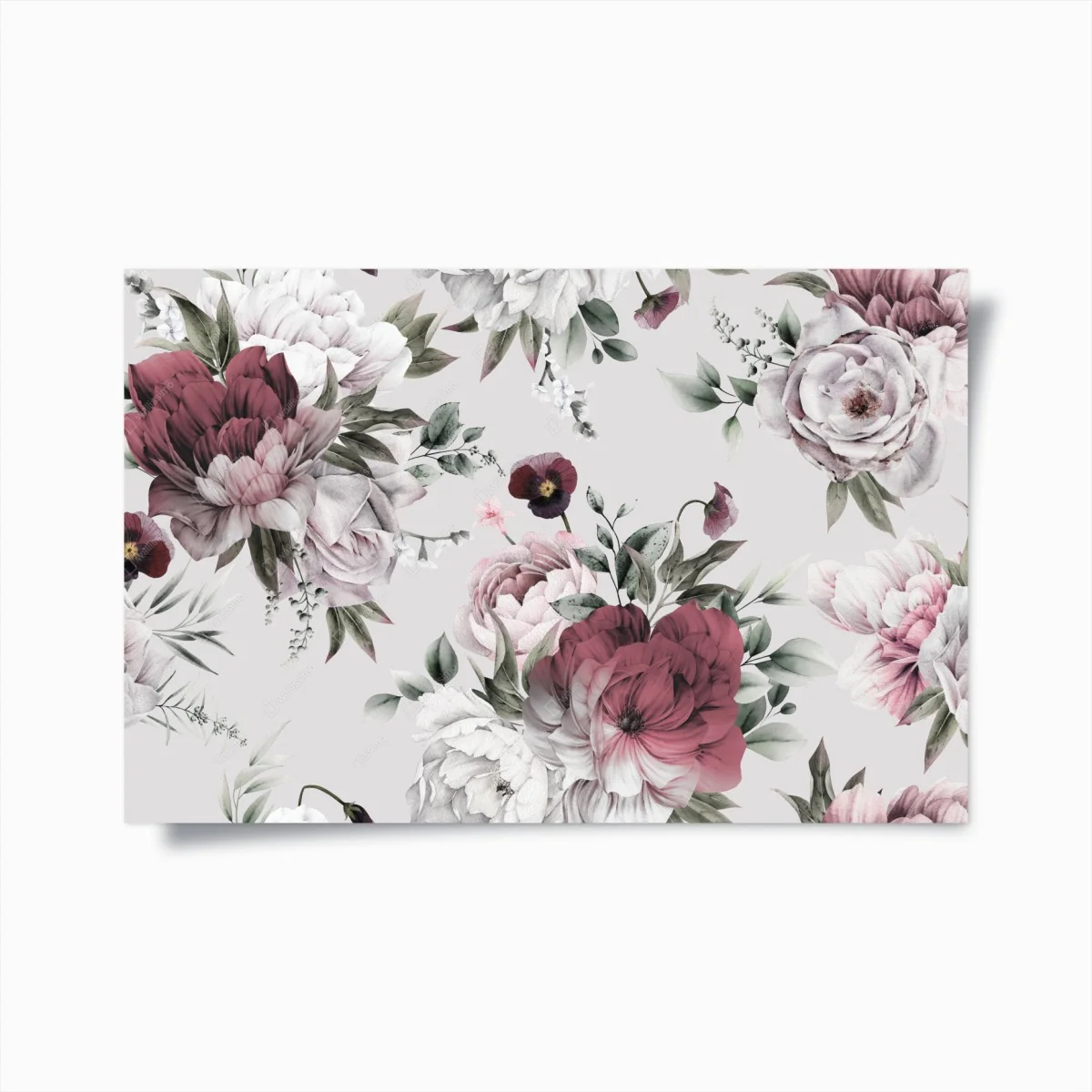 Poster elegante motivo di peonie acquerellate • Wallissimo® Poster elegante motivo di peonie acquerellate • Wallissimo®