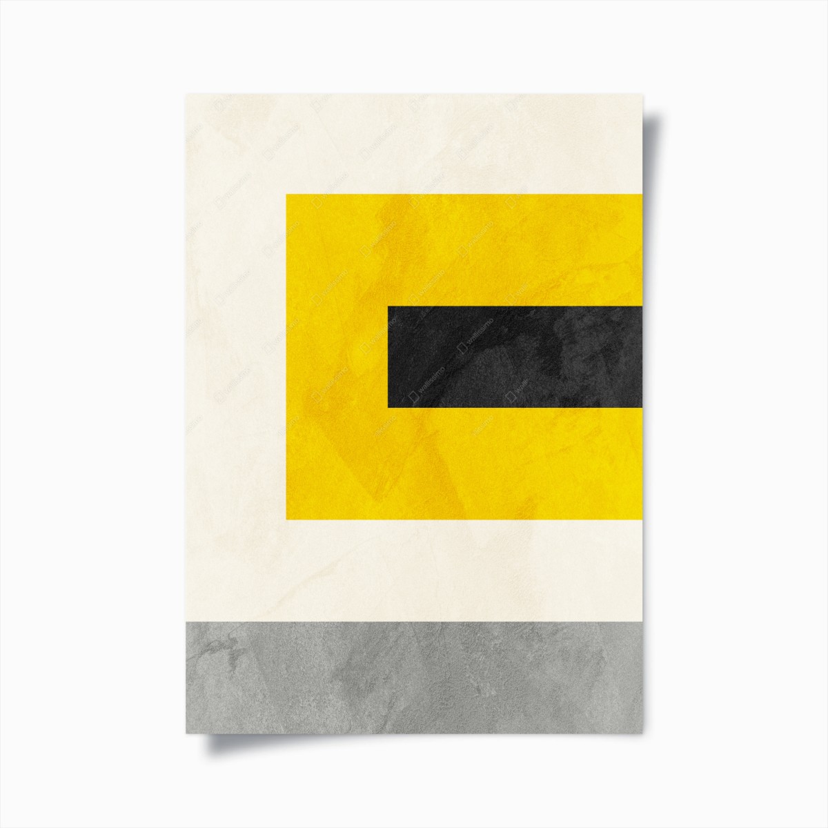 Poster composizione geometrica gialla e nera • Wallissimo® Poster composizione geometrica gialla e nera • Wallissimo®