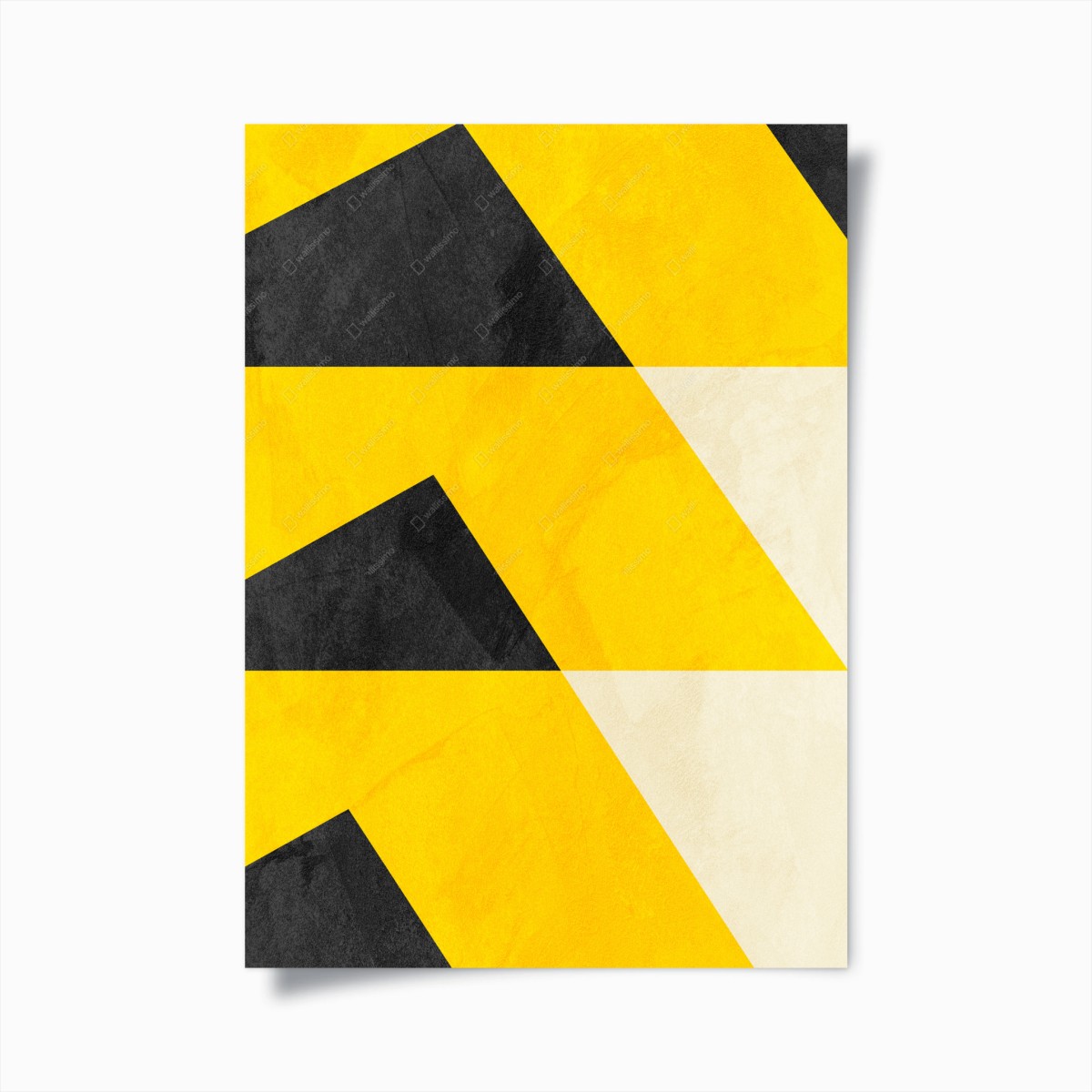 Poster geometrie audaci in giallo e nero • Wallissimo® Poster geometrie audaci in giallo e nero • Wallissimo®