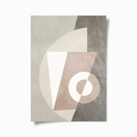Poster composizione geometrica in toni neutri • Wallissimo®