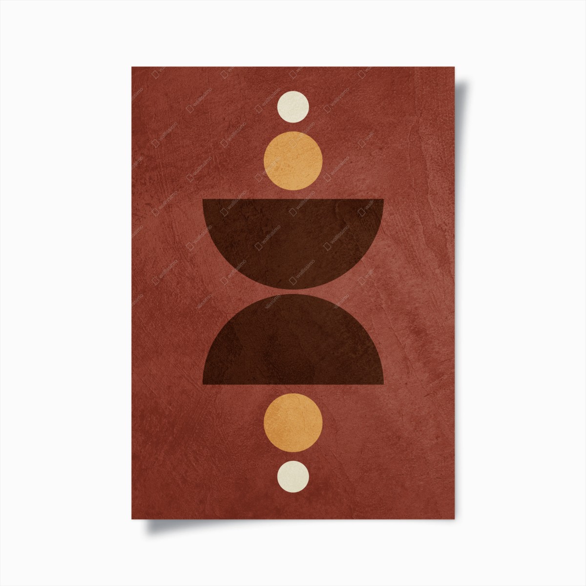 Poster equilibrio geometrico in tonalità terracotta • Wallissimo®