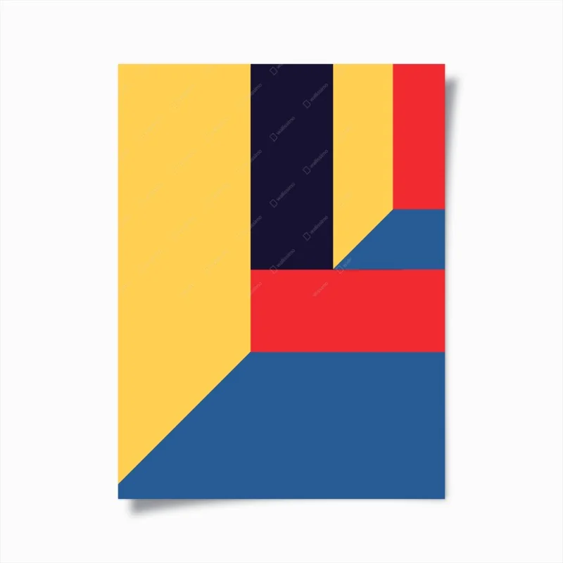 Poster astrazione geometrica in stile Mondrian