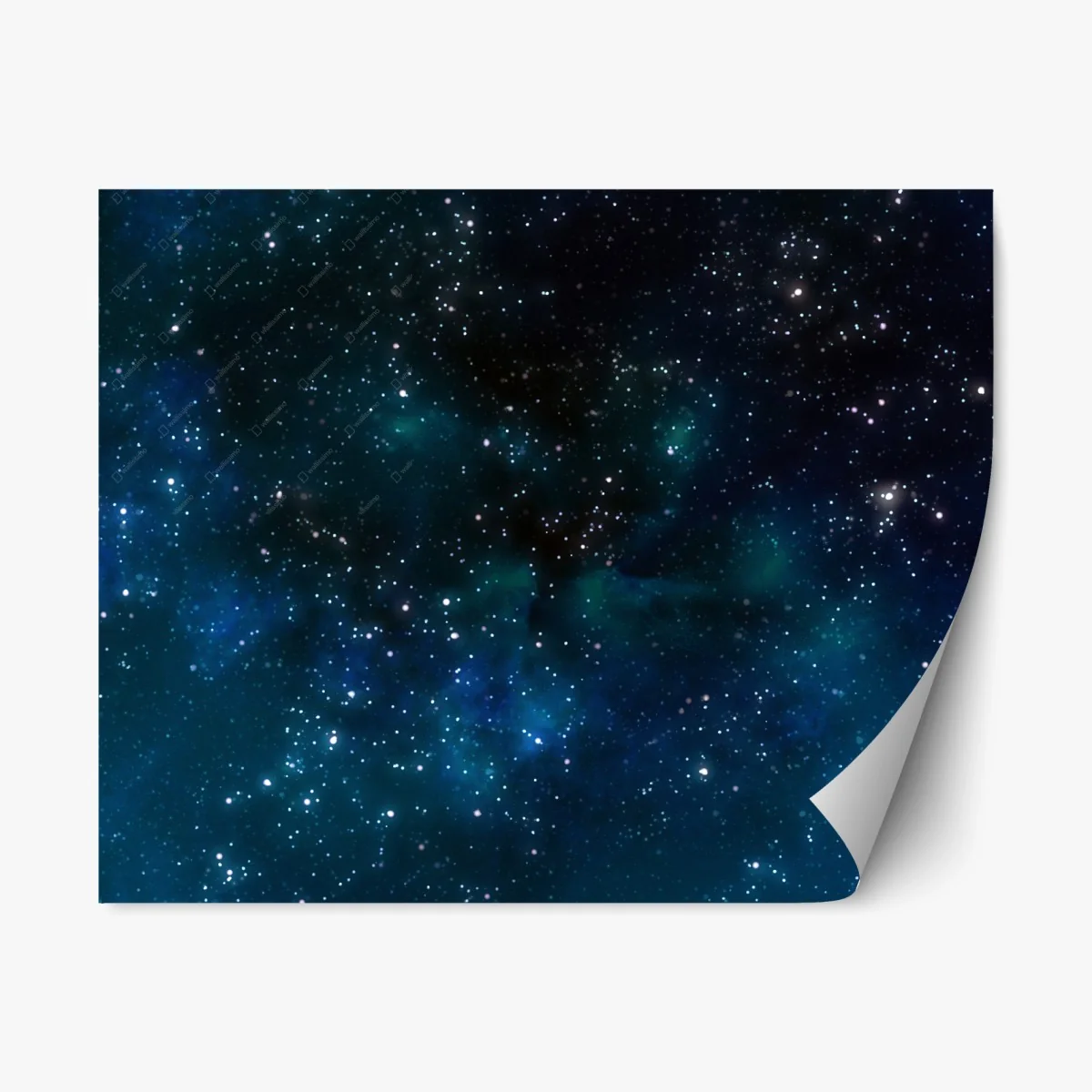 Adesivo riposizionabile cielo stellato con nebulose blu • Wallissimo® Adesivo riposizionabile cielo stellato con nebulose blu • Wallissimo®