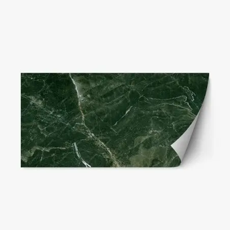 Adesivo riposizionabile marmo verde venato elegante • Wallissimo®