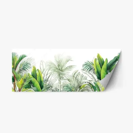 Adesivo riposizionabile giungla tropicale in acquerello • Wallissimo®