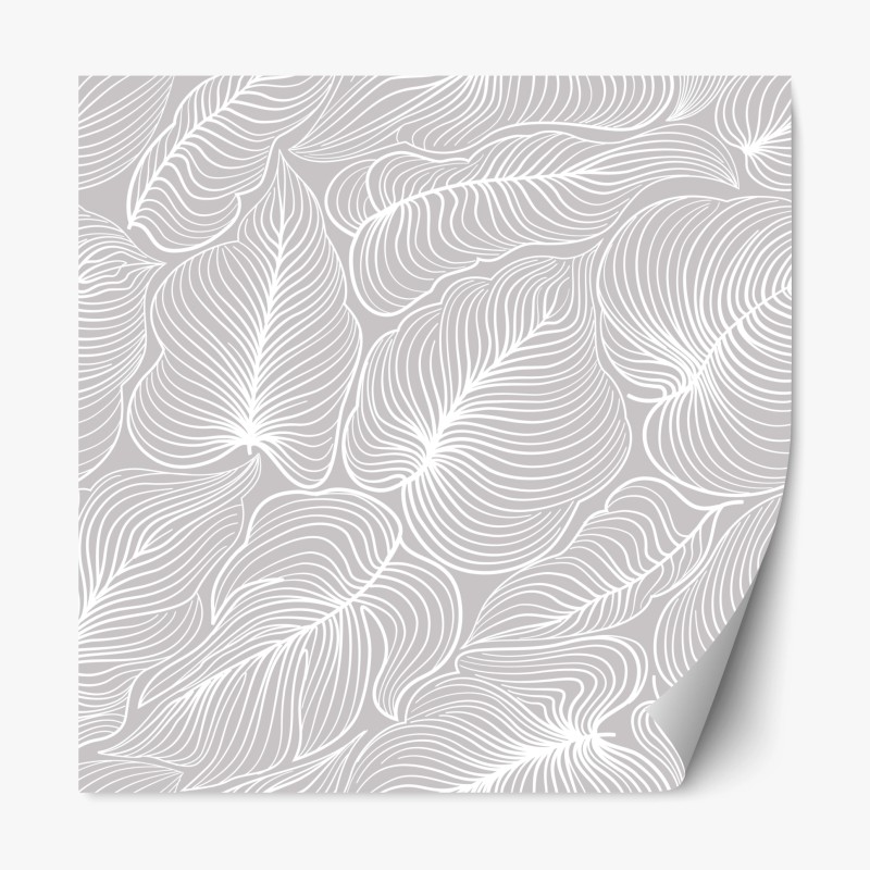 Adesivo riposizionabile elegante motivo floreale retrolineare