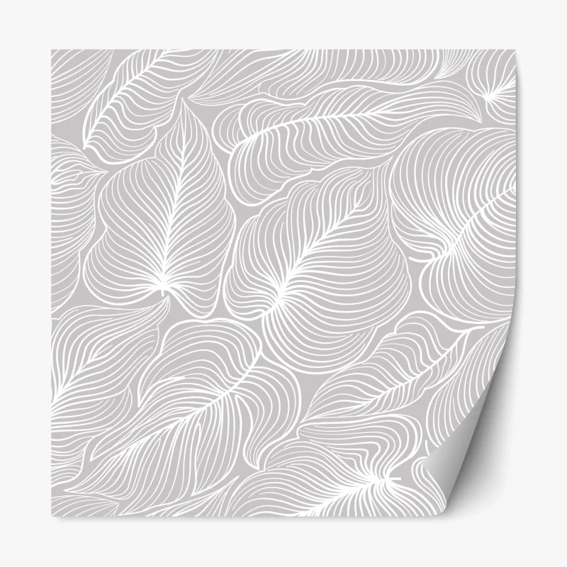 Adesivo riposizionabile elegante motivo floreale retrolineare