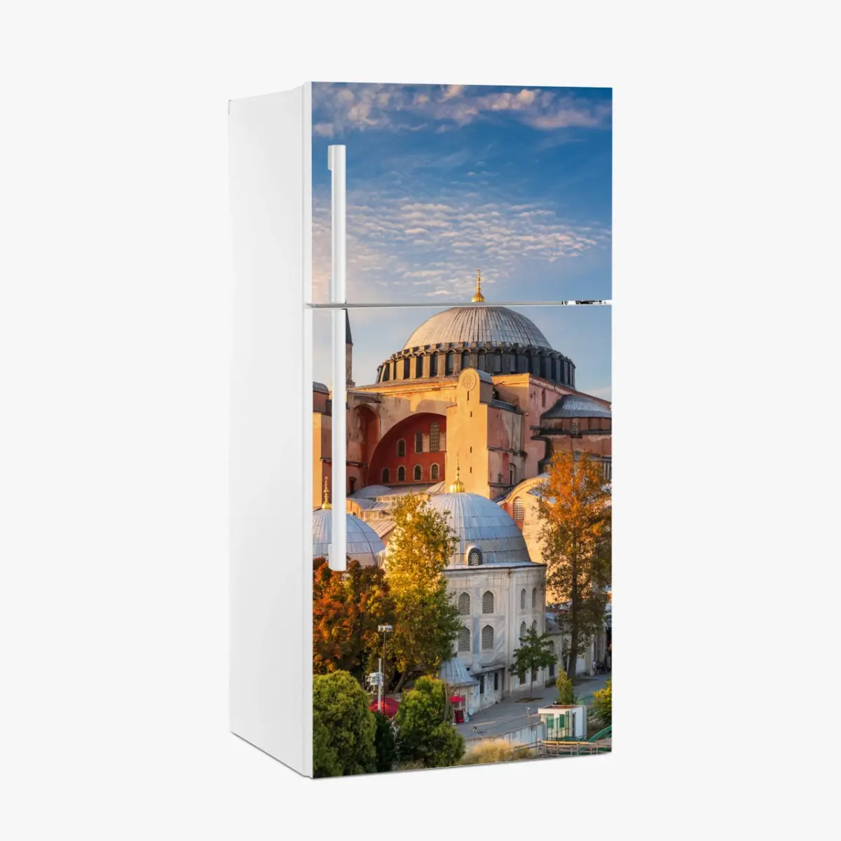 Adesivo per frigorifero tramonto sulla Hagia Sophia di Istanbul • Wallissimo®