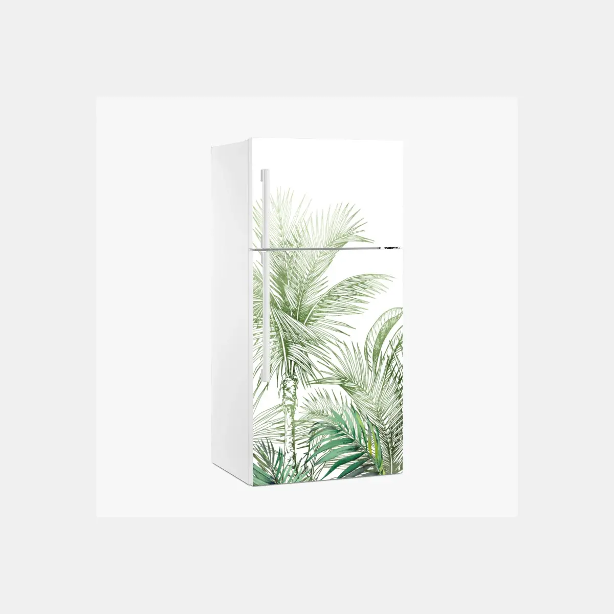 Adesivo per frigorifero giungla tropicale in acquerello • Wallissimo®