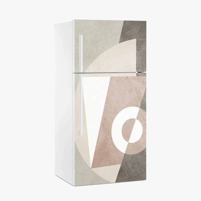 Adesivo per frigorifero composizione geometrica in toni neutri