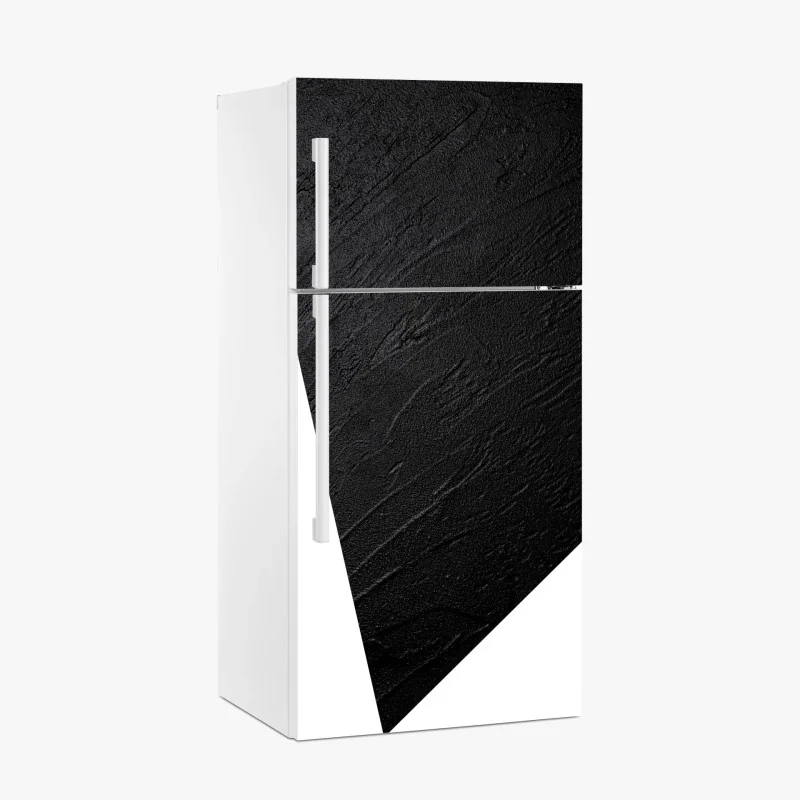 Adesivo per frigorifero texture nera materica diagonale