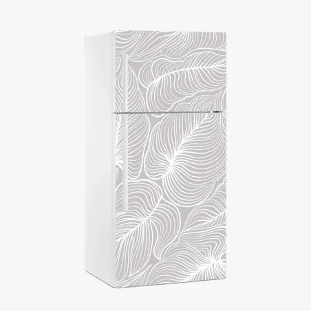 Adesivo per frigorifero elegante motivo floreale retrolineare • Wallissimo®