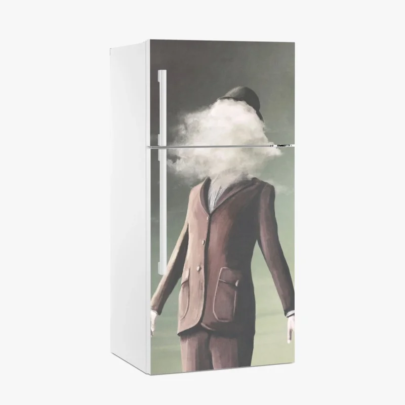 Adesivo per frigorifero uomo con la testa di nuvola