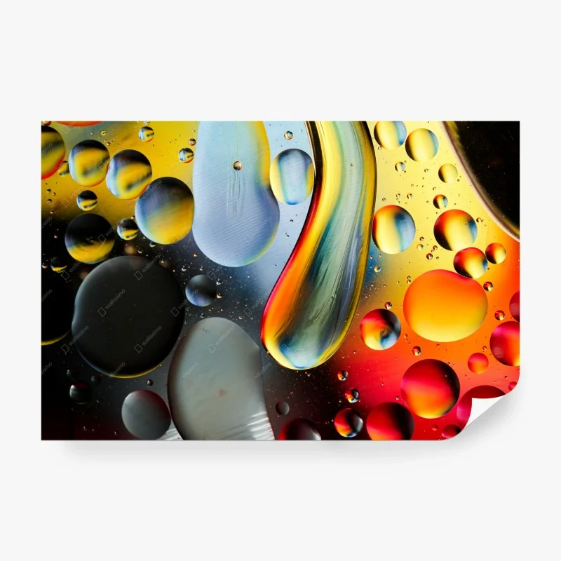 Carta da parati bolle colorate su sfondo astratto