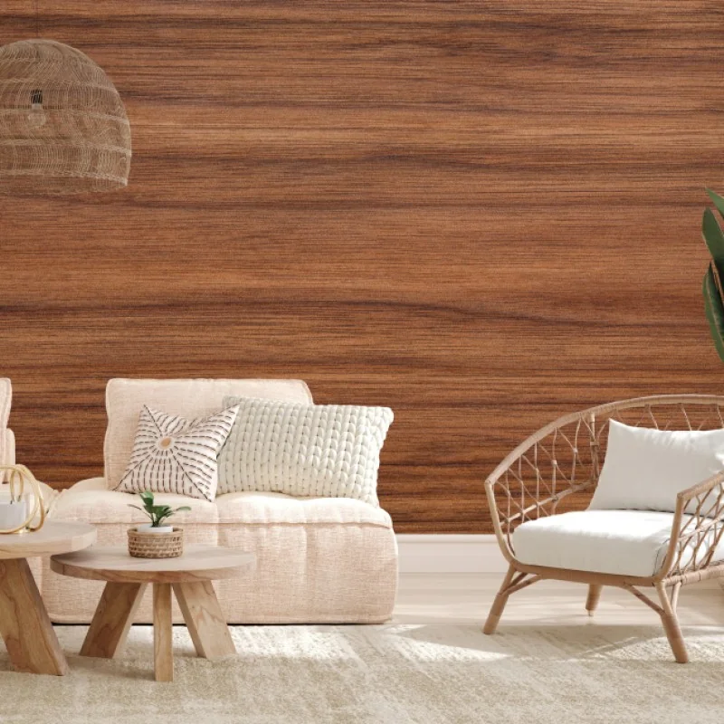 Carta da parati elegante venatura di legno naturale