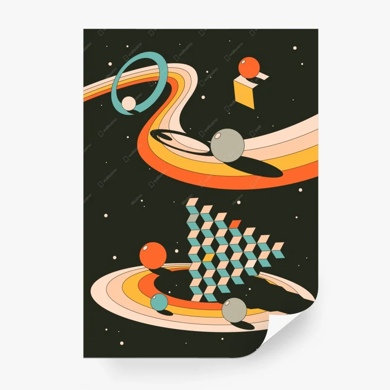 Carta da parati vortice geometrico nello spazio
