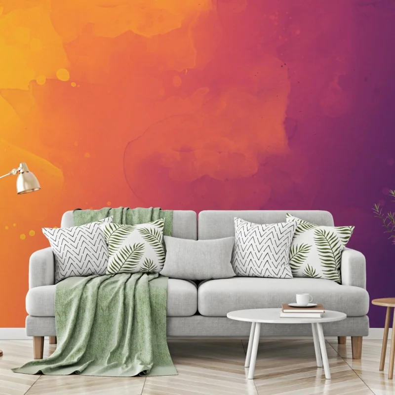 Carta da parati sfumature astratte in giallo e viola