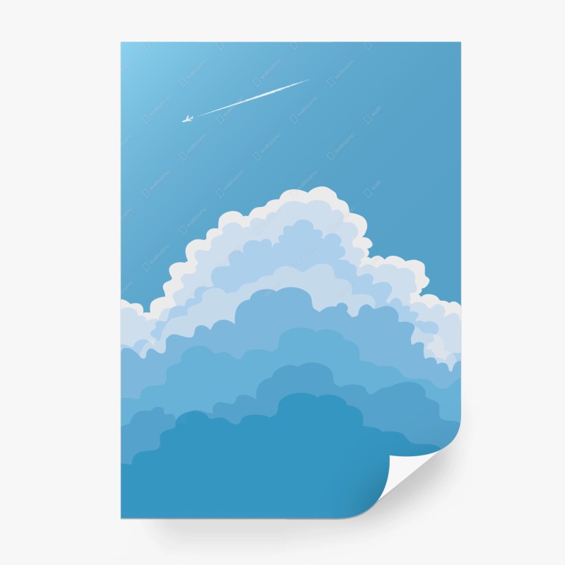 Carta da parati scia nel cielo azzurro