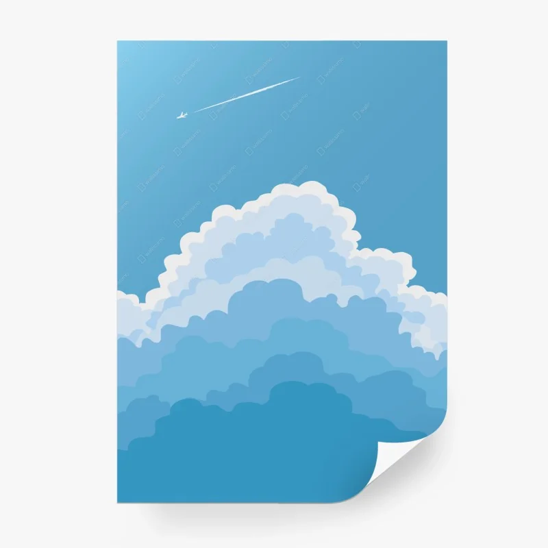 Carta da parati scia nel cielo azzurro