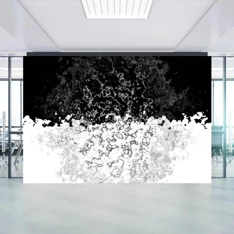 Carta da parati incontro di inchiostro in bianco e nero