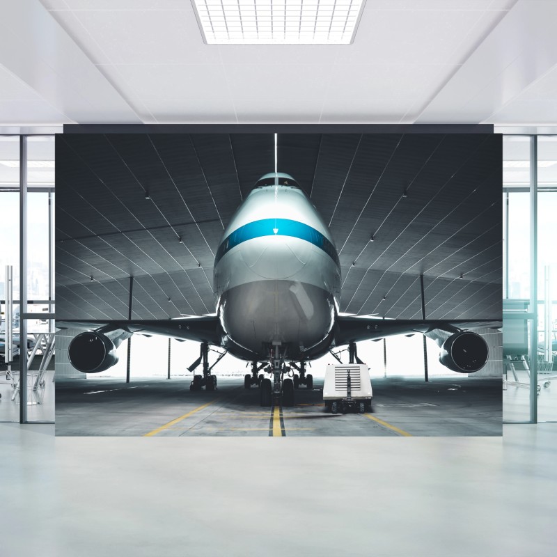 Carta da parati maestoso aereo in hangar
