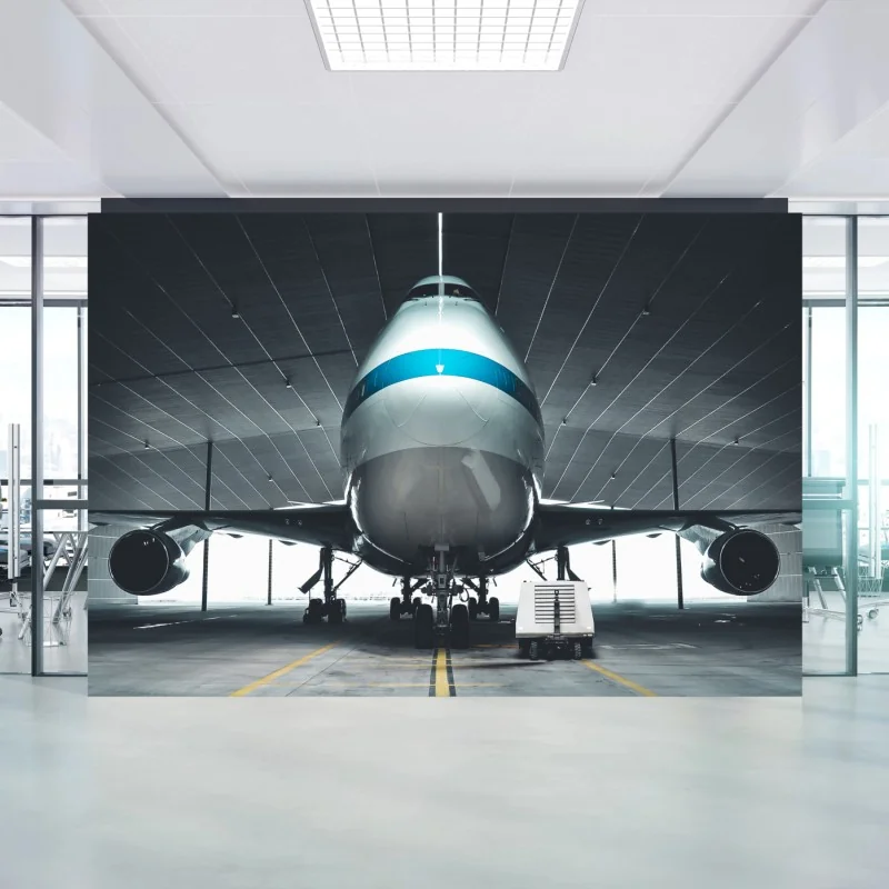 Carta da parati maestoso aereo in hangar