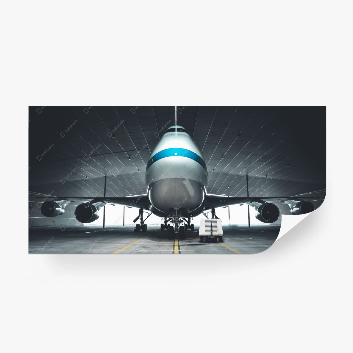 Carta da parati maestoso aereo in hangar • Wallissimo®