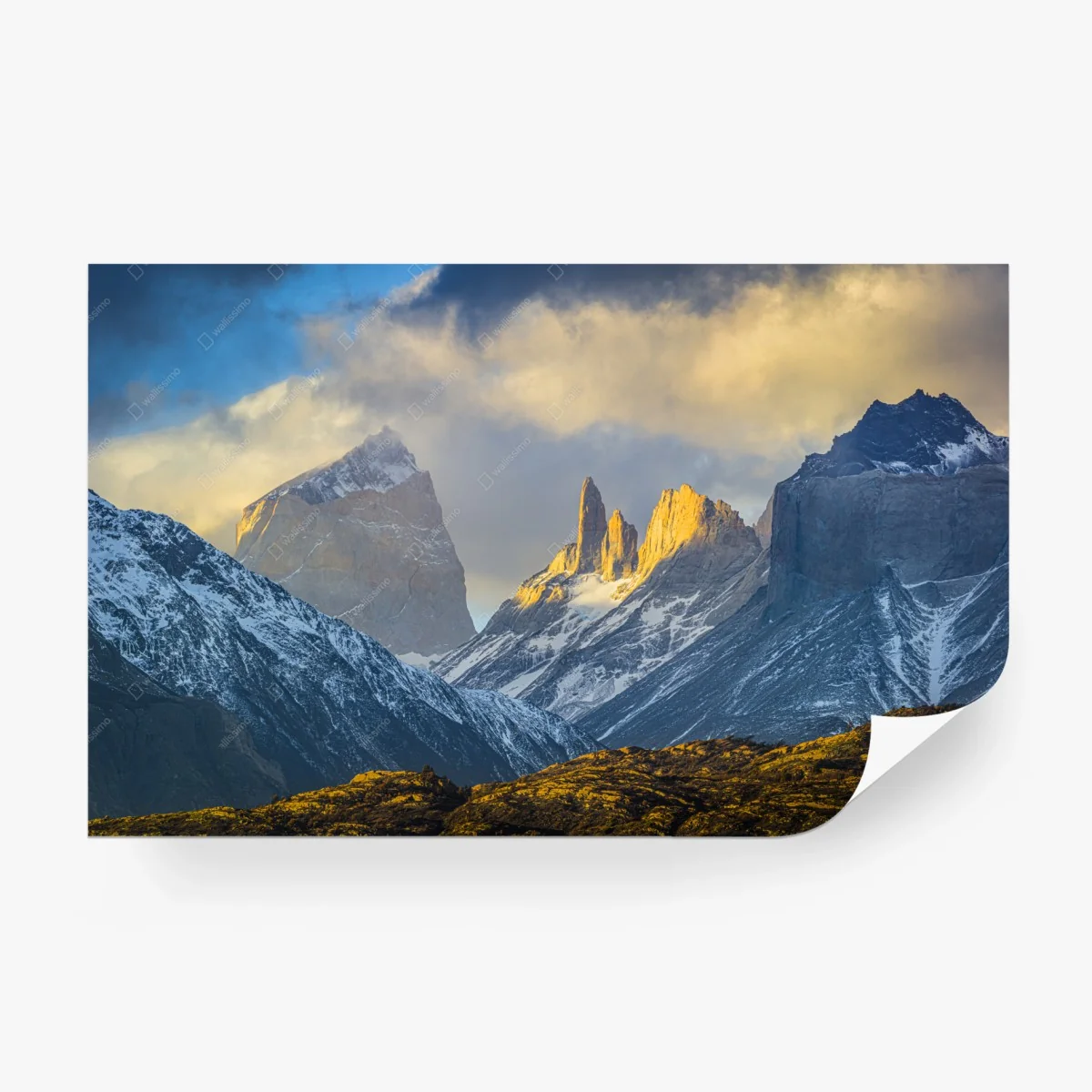 Carta da parati alba sulle cime maestose • Wallissimo® Carta da parati alba sulle cime maestose • Wallissimo®
