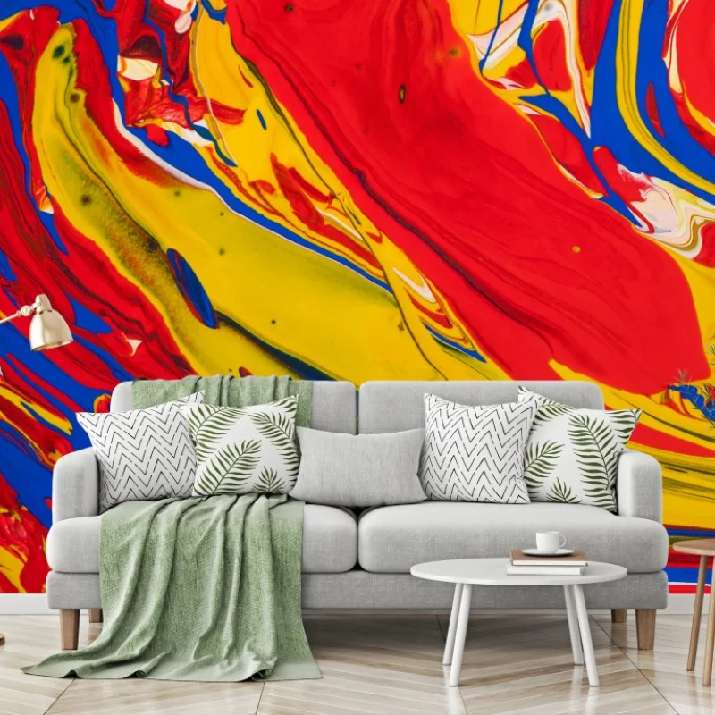 Carta da parati esplosione cromatica astratta