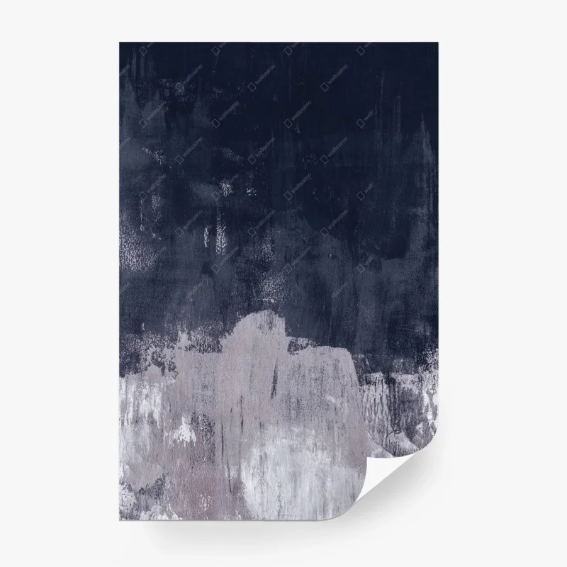 Carta da parati astrazione materica blu e grigio