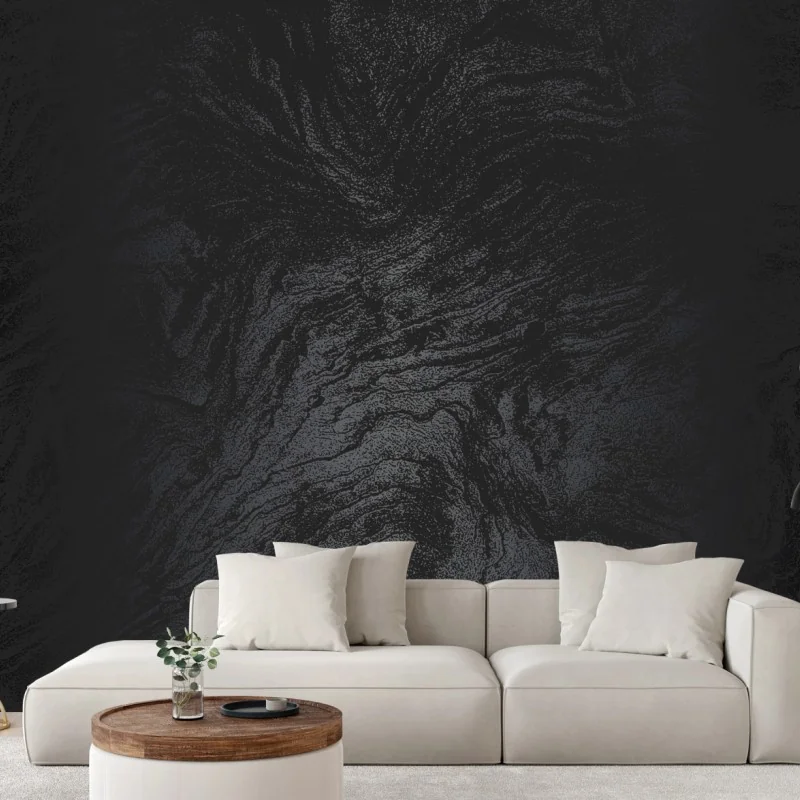 Carta da parati venature nere eleganti su sfondo scuro