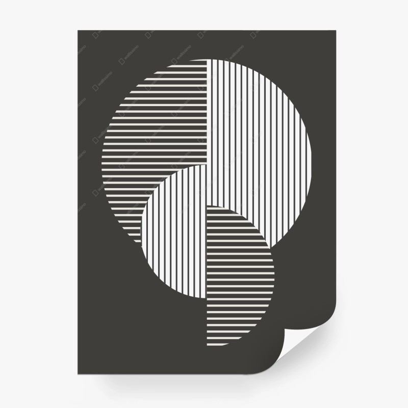 Carta da parati equilibrio a righe geometrico