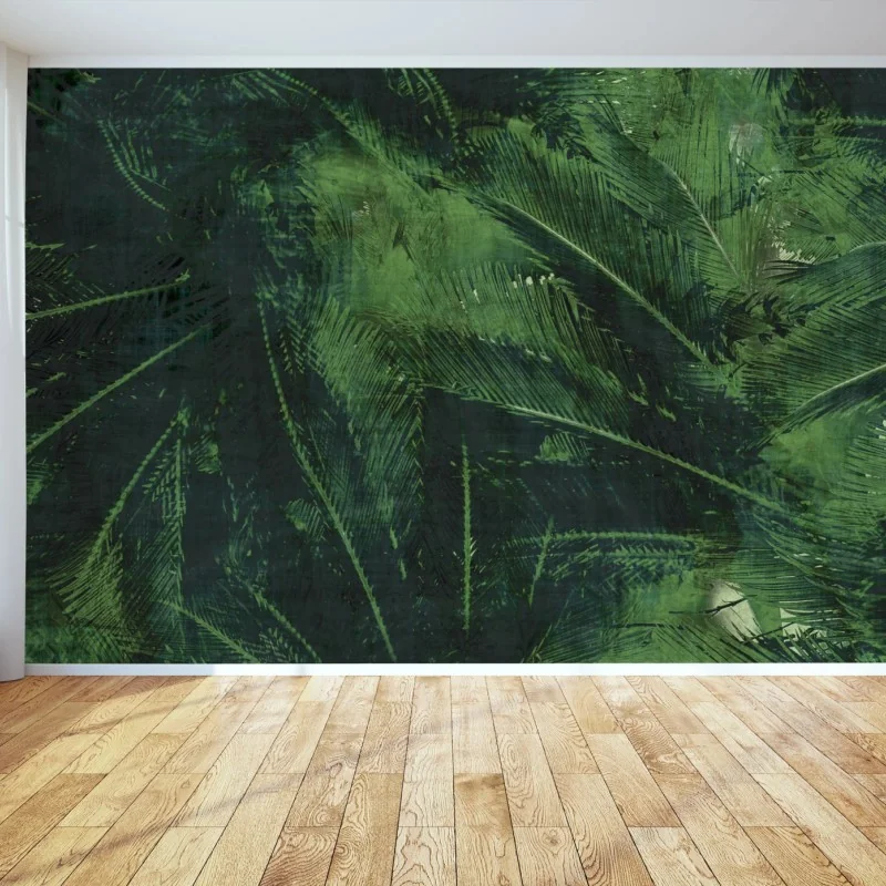 Carta da parati oasi di foglie tropicali