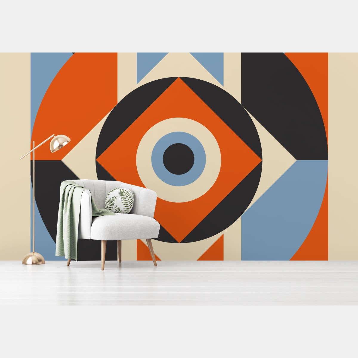 Carta da parati occhio geometrico in stile anni '60 • Wallissimo® Carta da parati occhio geometrico in stile anni '60 • Wallissimo®