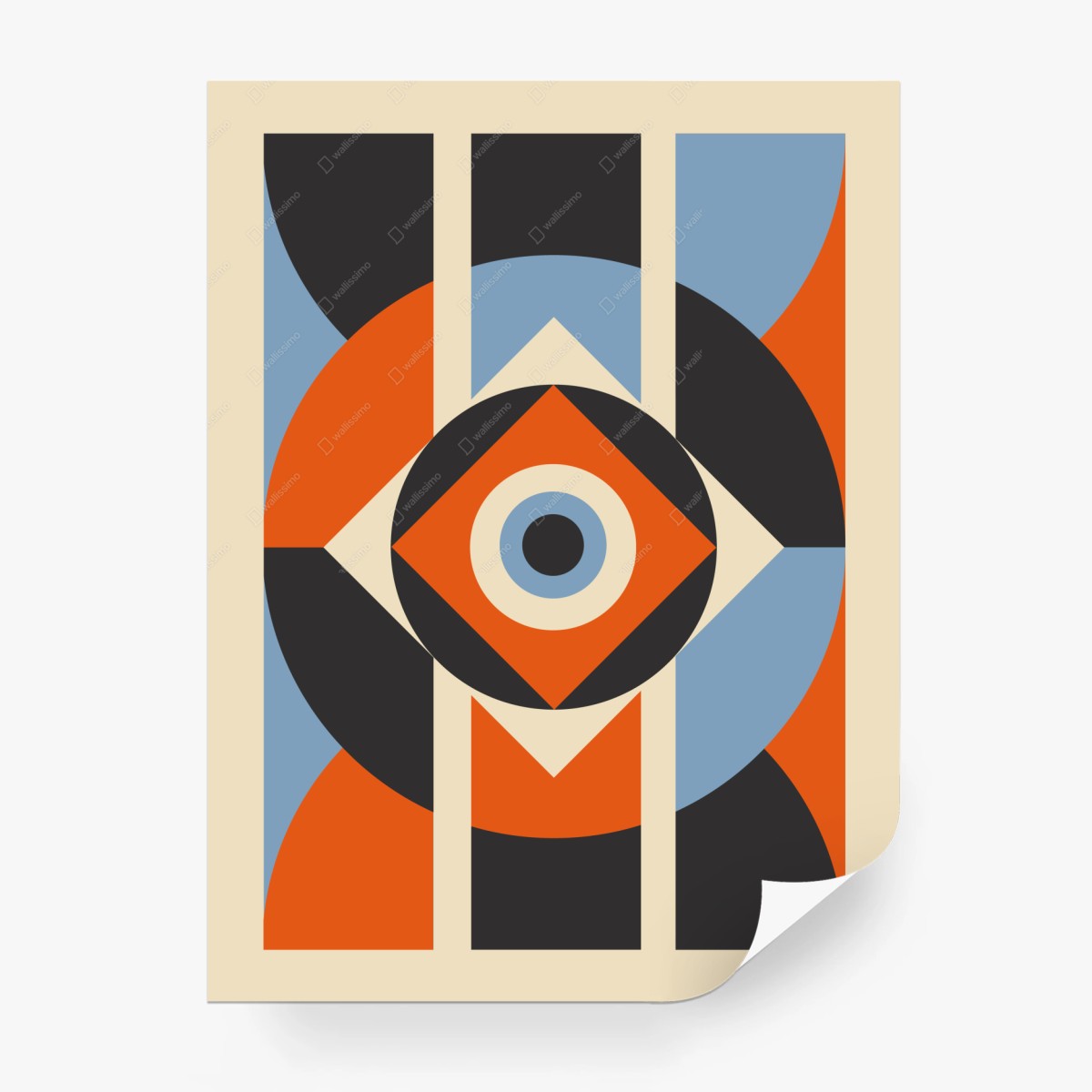 Carta da parati occhio geometrico in stile anni '60 • Wallissimo® Carta da parati occhio geometrico in stile anni '60 • Wallissimo®