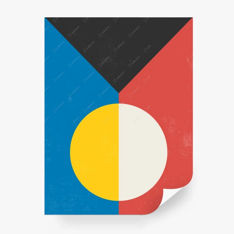 Carta da parati equilibrio geometrico cromatico