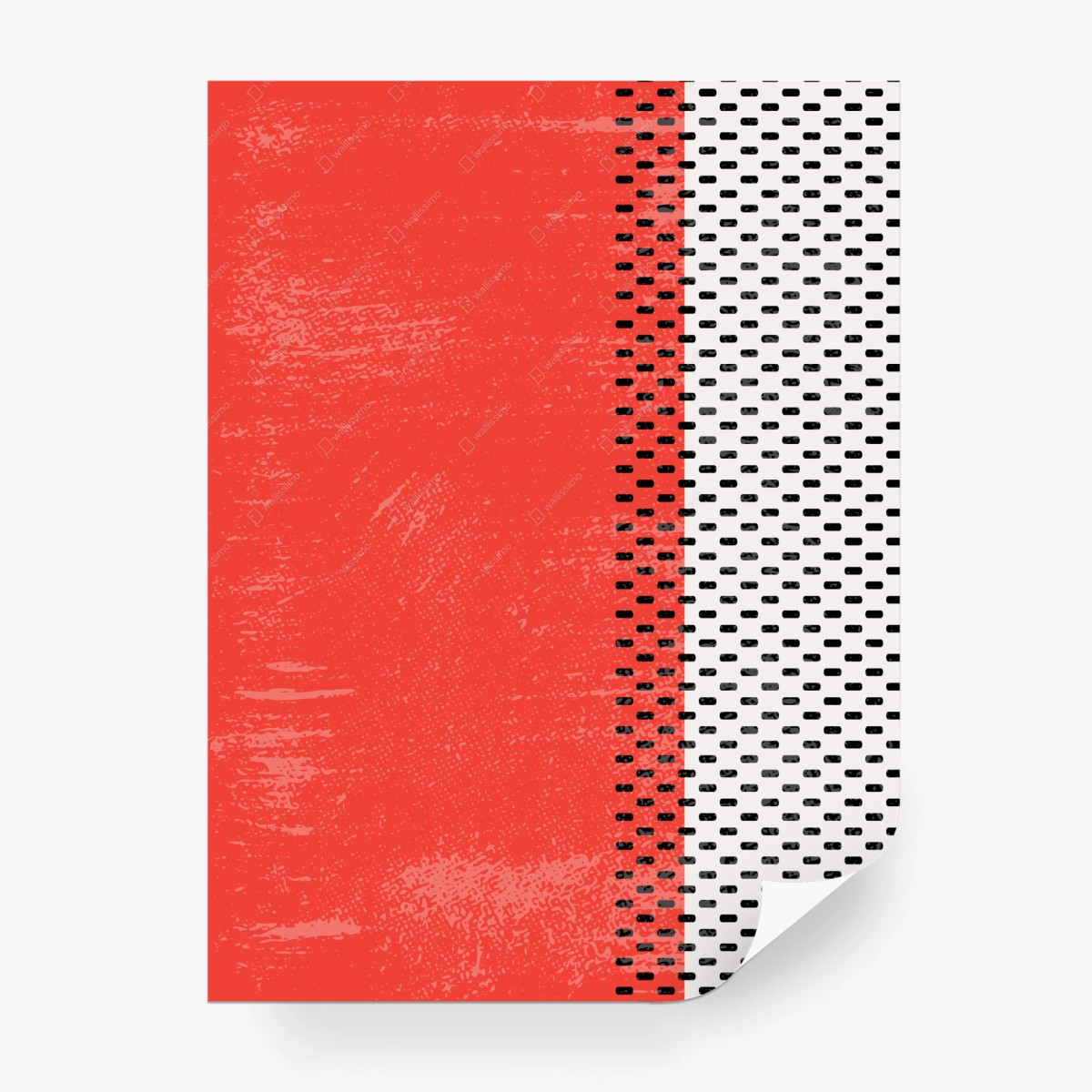 Carta da parati composizione astratta rosso e bianco con reticolo • Wallissimo® Carta da parati composizione astratta rosso e bianco con reticolo • Wallissimo®