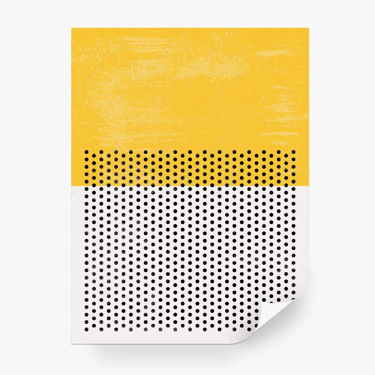 Carta da parati composizione gialla con pois e texture grunge • Wallissimo® Carta da parati composizione gialla con pois e texture grunge • Wallissimo®