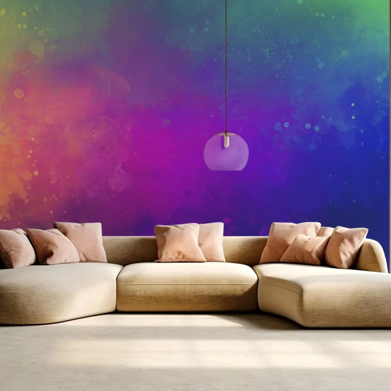 Carta da parati esplosione di colori astratta • Wallissimo® Carta da parati esplosione di colori astratta • Wallissimo®