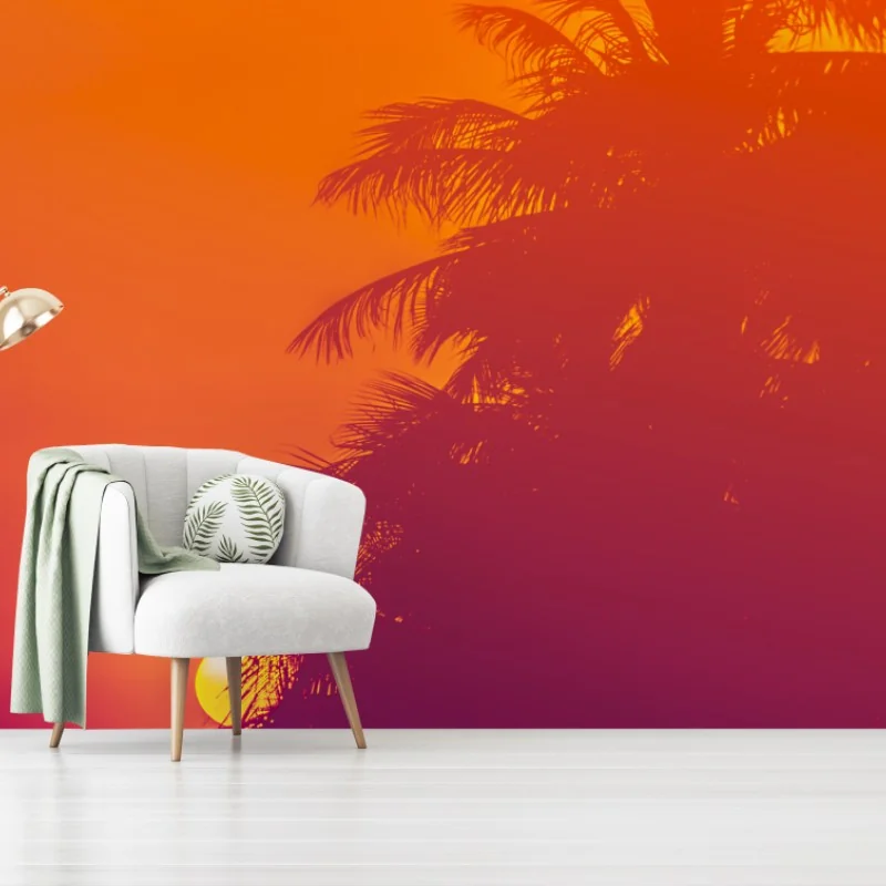 Carta da parati tramonto tropicale Thailandia