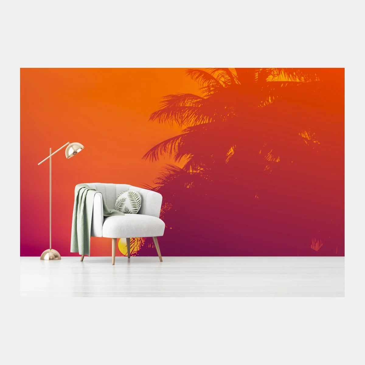 Carta da parati tramonto tropicale Thailandia • Wallissimo® Carta da parati tramonto tropicale Thailandia • Wallissimo®