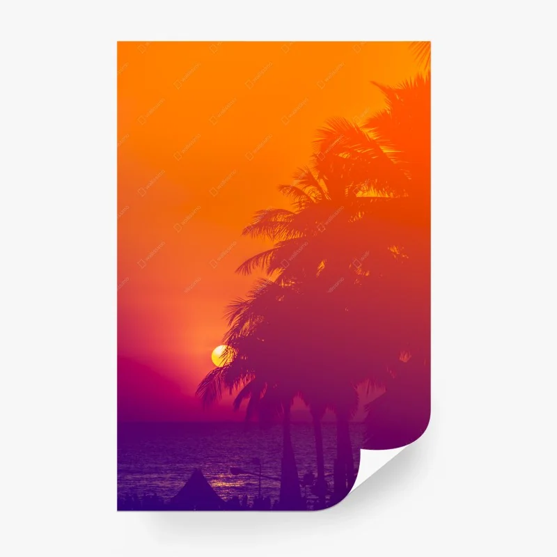 Carta da parati tramonto tropicale Thailandia